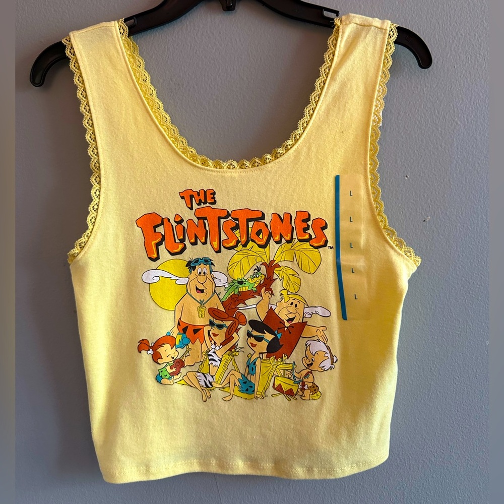 Yellow Flintstones tank top